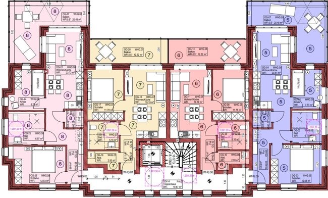 Eindrucksvolle Ferienwohnung im Obergeschoss eines Neubauvorhabens im Ortskern von Wangerooge (Objekt-Nr.: 6282)