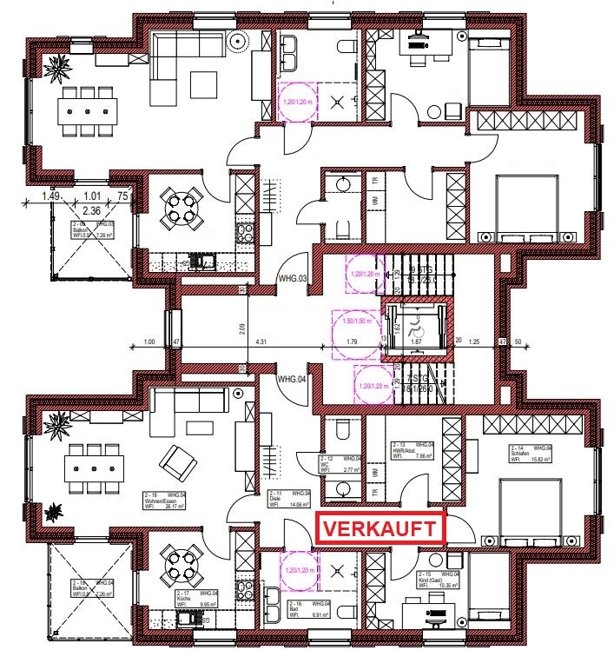 Lichtdurchflutete Erdgeschosswohnung im alten Rasteder Ortskern (Obj.-Nr.: 6543)
