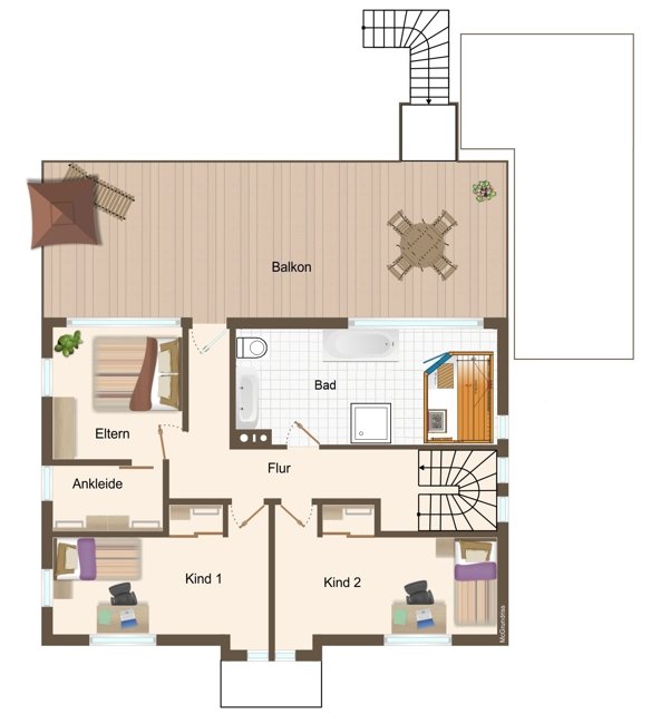 Stadtvilla in Rastede auf Erbpachtgrundstück mit Dachterrasse, Sauna & KfW40-Standard (Obj.-Nr. 6538