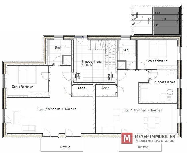 Lichtdurchflutete & neuwertige Erdgeschosswohnung in Hahn-Lehmden (Obj.-Nr.: 6558)