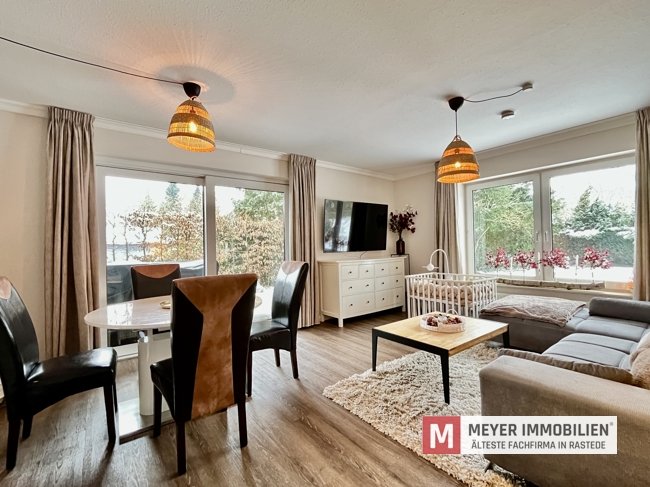 Moderne Erdgeschosswohnung mit Garten und Carport im Herzen von Rastede (Obj.-Nr. 6592)