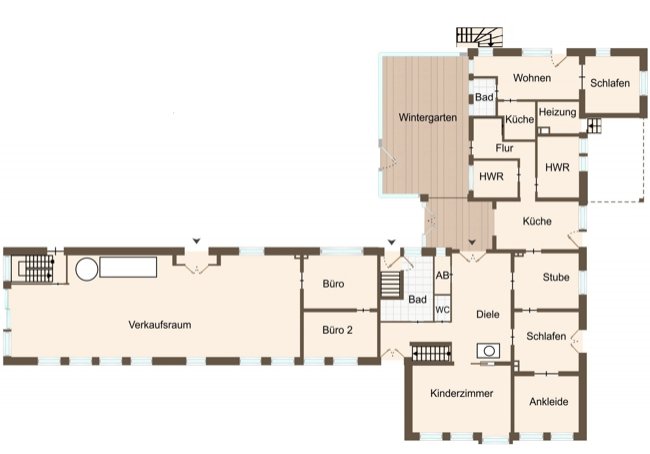 Wohn- und Gewerbeensemble mit Halle und Mieterträgen auf großem Grundstück (Obj.-Nr. 6559)