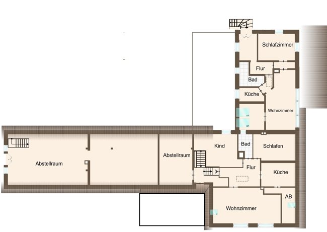Wohn- und Gewerbeensemble mit Halle und Mieterträgen auf großem Grundstück (Obj.-Nr. 6559)