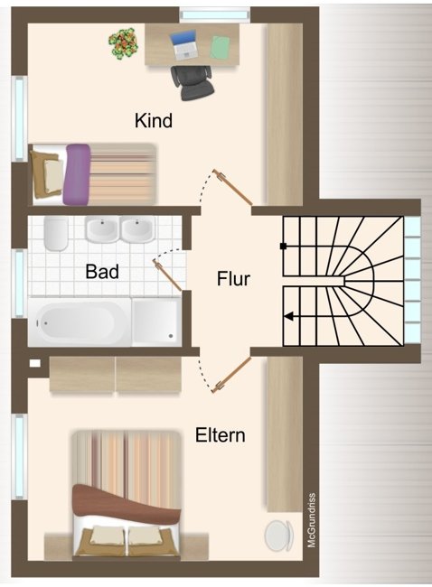 Helles Architektenhaus auf ruhigem Hintergrundstück in OL-Dietrichsfeld (Obj.-Nr. 6616)