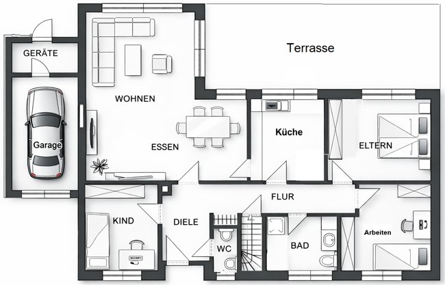 Bungalow auf Traumgrundstück in ruhiger und zentrumsnaher Lage von Bad Zwischenahn (Obj.-Nr.: 6606)
