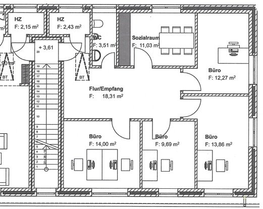 Moderne Bürofläche mit 85 m² in Rastede/Wahnbek zu vermieten! (Objekt-Nr. 6626)