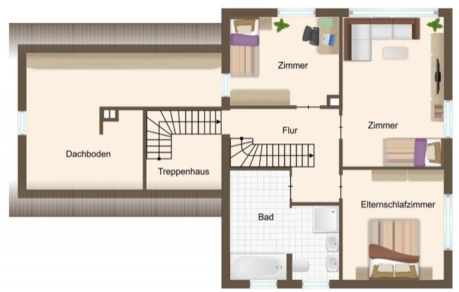 Großzügiges Einfamilienhaus im Stadtvillastil mit ausgebautem Dachgeschoss (Obj.-Nr. 6560)