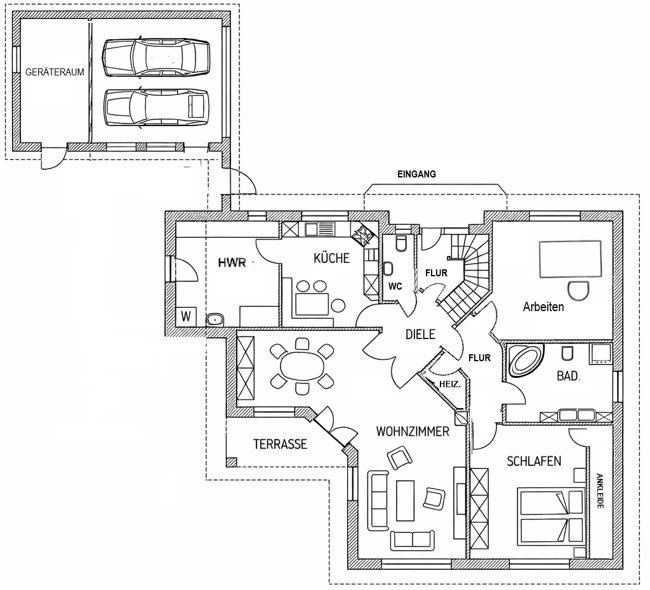 Großzügiges Zweifamilienhaus mit Doppelgarage auf weitläufigem Grundstück in Hahn-Lehmden (Obj.-Nr. 6655)