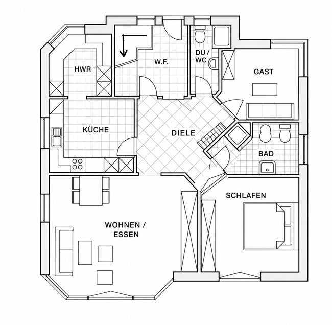 Gepflegtes Wohnhaus mit vermietetem Dachgeschoss in Petersfehn (Objekt-Nr.: 6638)