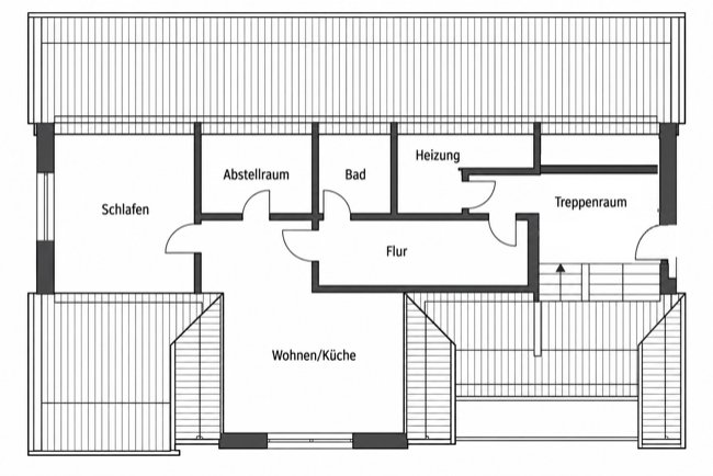 Modernes 2-Zi.-Apartment mit Einbauküche und Stellplatz in zentraler Lage von Rastede (Obj.-Nr.: 6668)