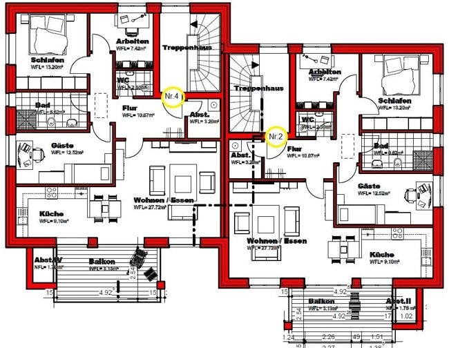 Grundriss Obergeschoss Grundriss Obergeschoss
